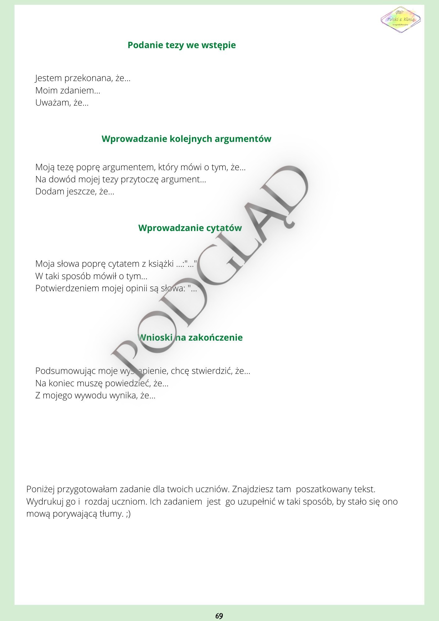 Przemówienie na egzaminie ósmoklasisty - obrazek 4
